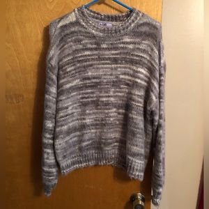 Super soft gray and white colored sweater.  Size XL